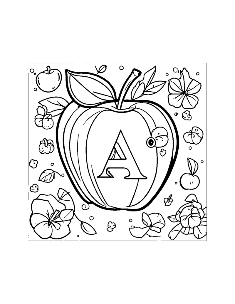 ABC & 123 Learning coloring page preview 1