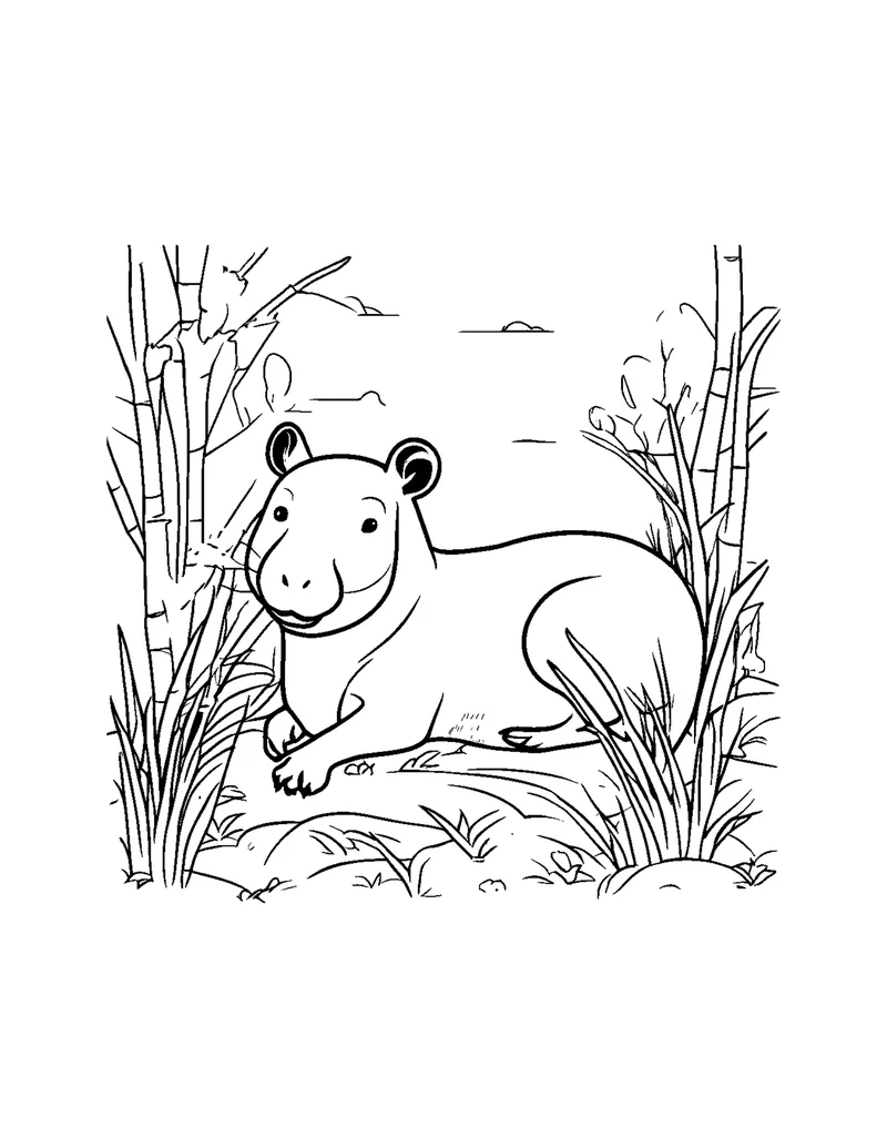 Capybara & Friends Vol. 1 coloring page preview 5
