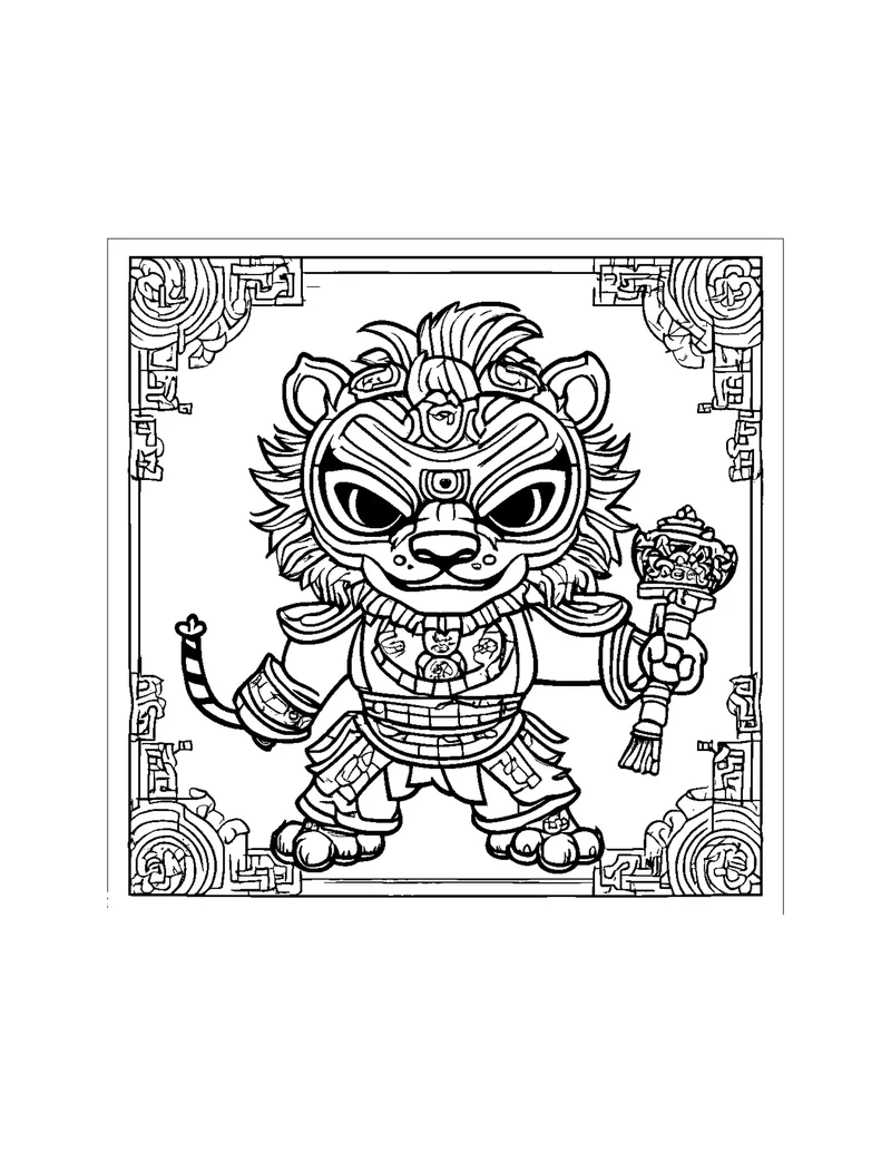 Chinese New Year Celebration coloring page preview 1