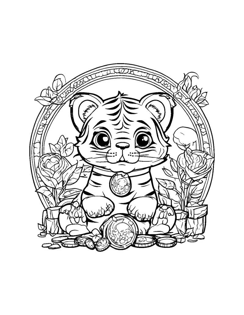 Chinese Zodiac Animals coloring page preview 3
