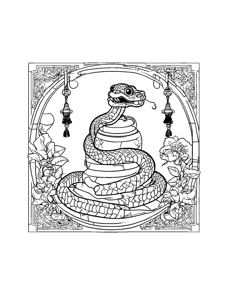 Chinese Zodiac Animals coloring page preview 4