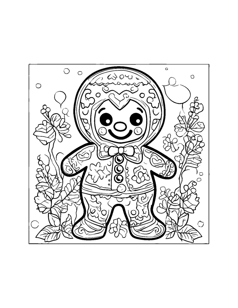 Christmas Cozy coloring page preview 2