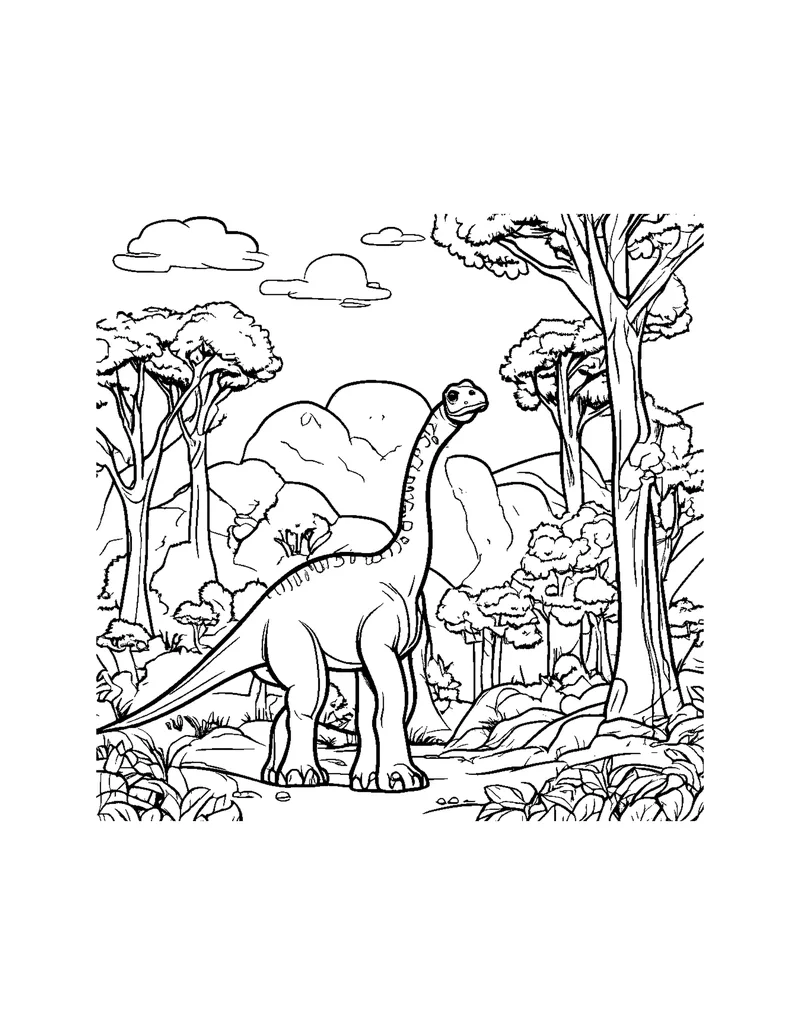 Dinosaur World coloring page preview 2