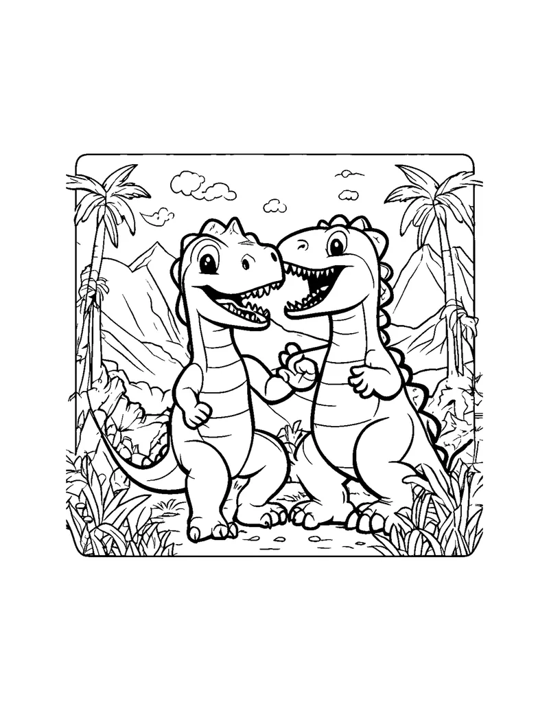 Dinosaur World coloring page preview 5