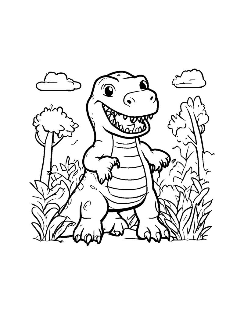 Dinosaurs Vol. 1 coloring page preview 1