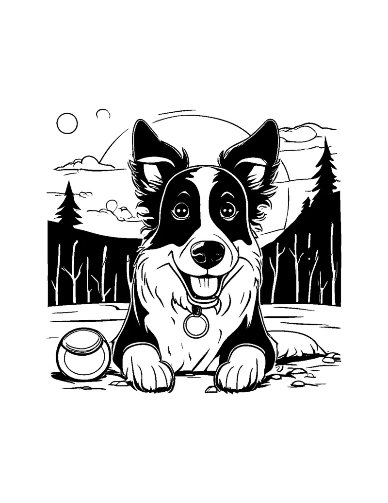 Dogs & Puppies Vol. 1 coloring page preview 2