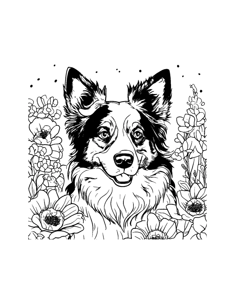 Dogs & Puppies Vol. 1 coloring page preview 3