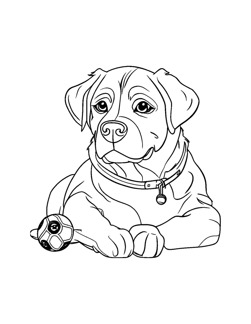 Dogs & Puppies Vol. 1 coloring page preview 4