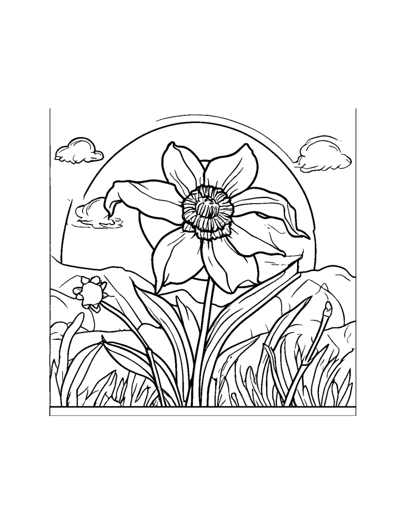 Bold & Easy Flowers Vol. 1 coloring page preview 2