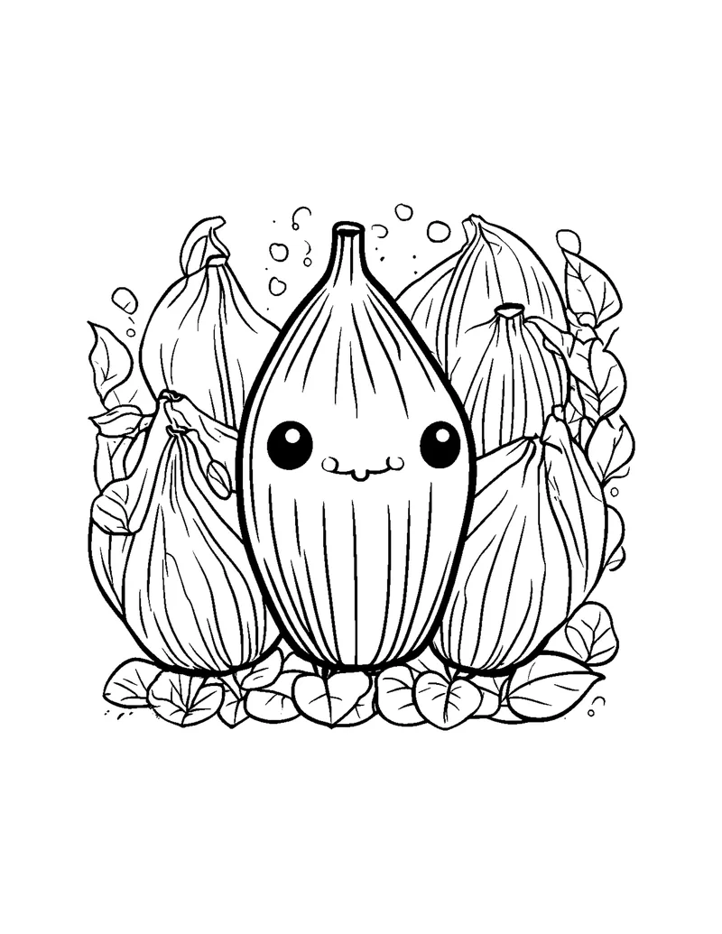 Happy Fruits & Veggies Vol. 1 coloring page preview 5