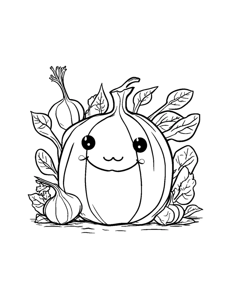 Happy Fruits & Veggies Vol. 1 coloring page preview 6