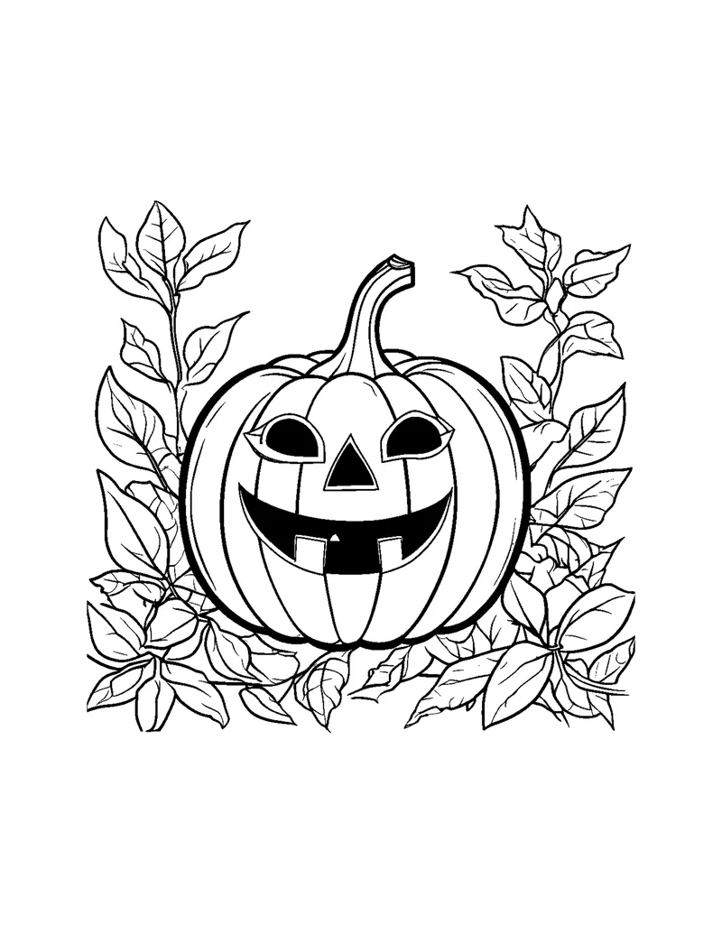 Halloween Spooky-Cute coloring page
