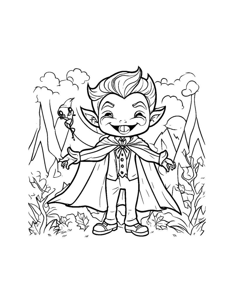 Halloween Spooky-Cute coloring page preview 2