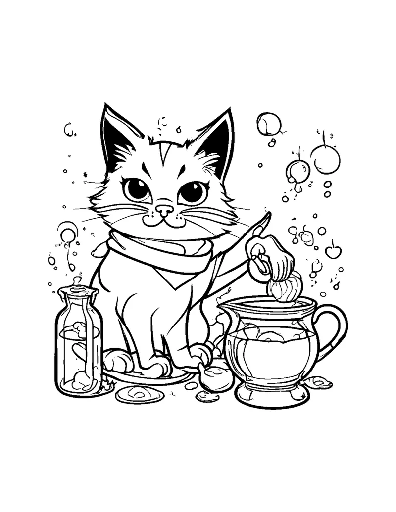 Halloween Spooky-Cute coloring page preview 4