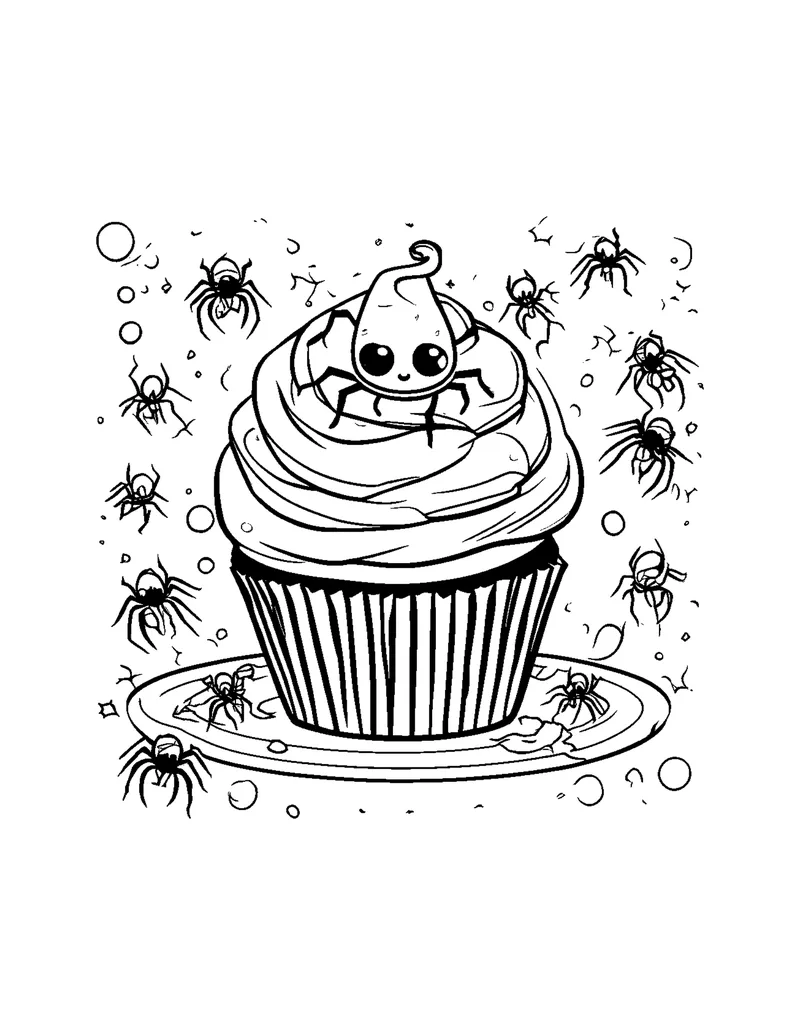 Halloween Spooky-Cute coloring page preview 5