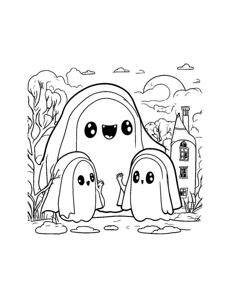 Spooky Cute Halloween Vol. 1 coloring page preview 5