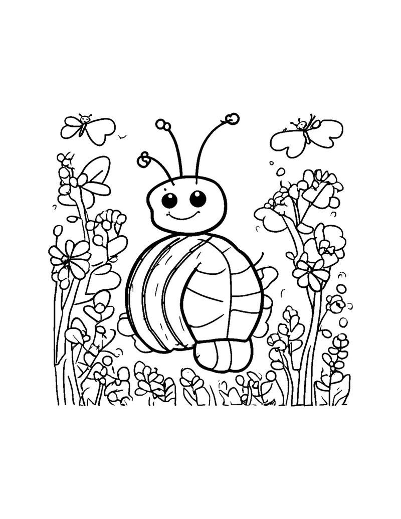Cute Bugs & Insects Vol. 1 coloring page preview 3
