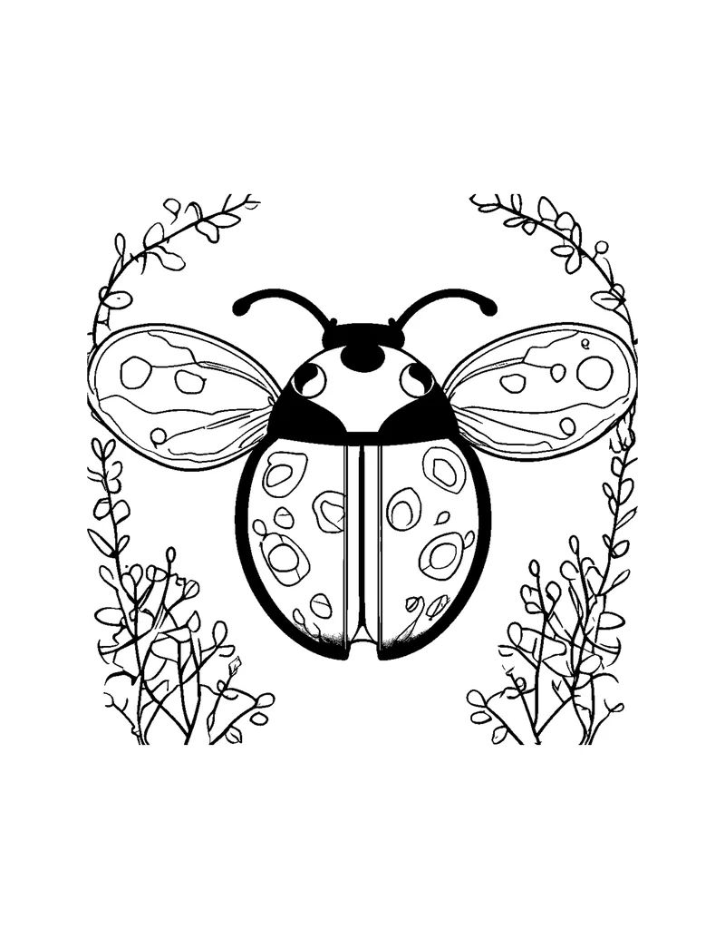 Cute Bugs & Insects Vol. 1 coloring page preview 6