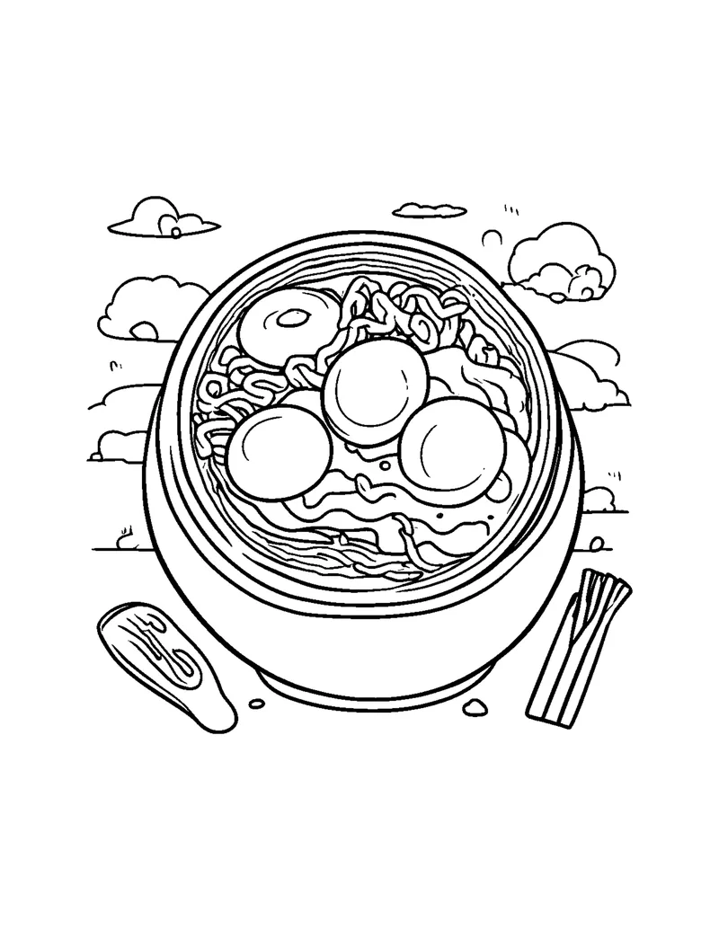 Kawaii Food Vol. 1 coloring page preview 3