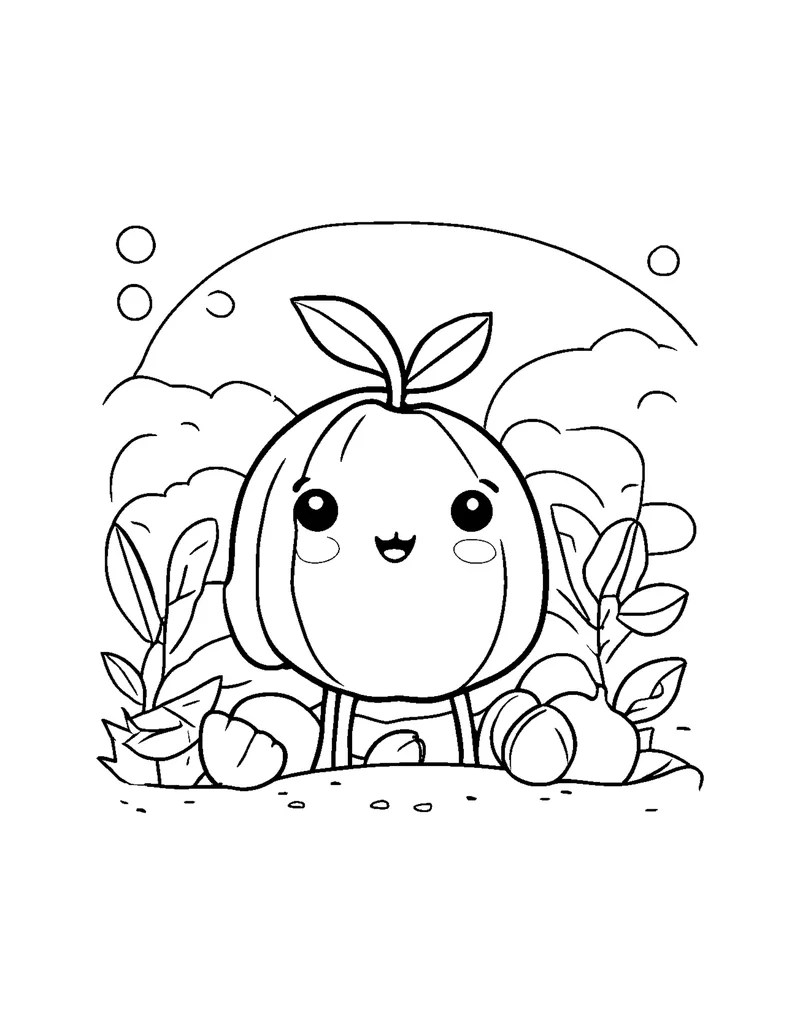 Kawaii Food Vol. 1 coloring page preview 5