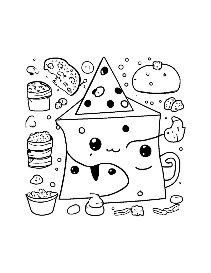 Kawaii Food Vol. 1 coloring page preview 6
