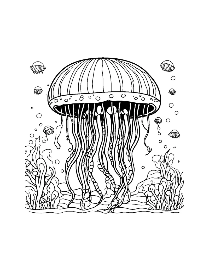 Ocean Friends coloring page preview 2