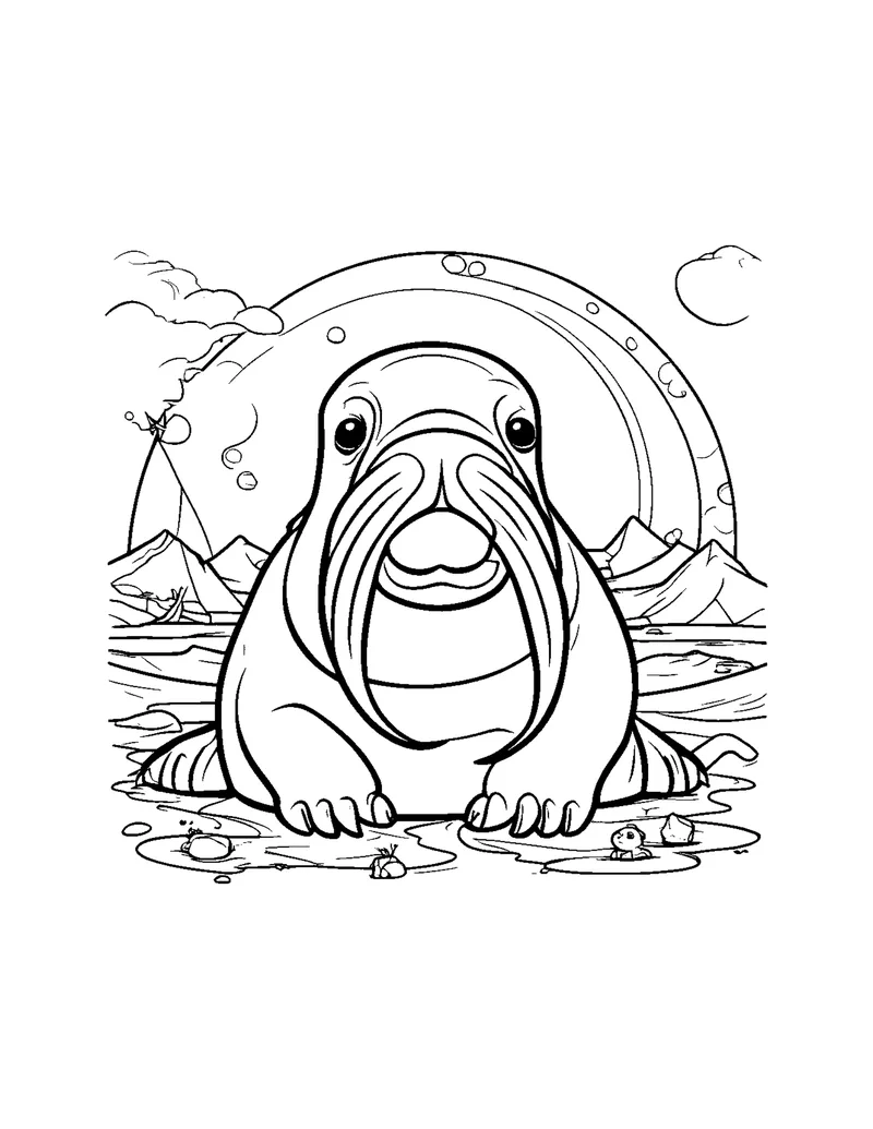Ocean Friends coloring page preview 4