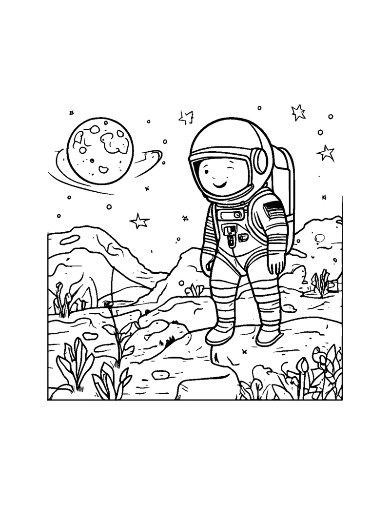 Outer Space Vol. 1 coloring page preview 2